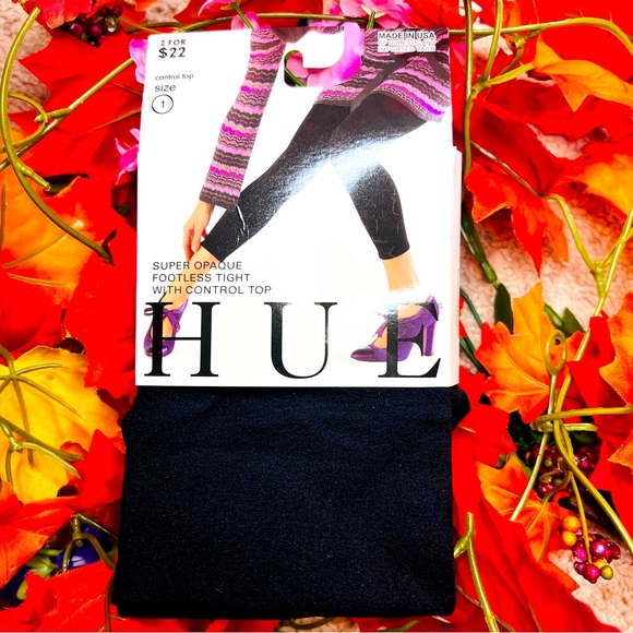 HUE Accessories Hue U951 Black Seamless Super Opaque Footless